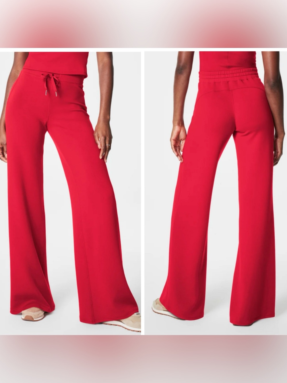 Spanx AirEssentials Wide Leg Pant in Red Size XXS Petite